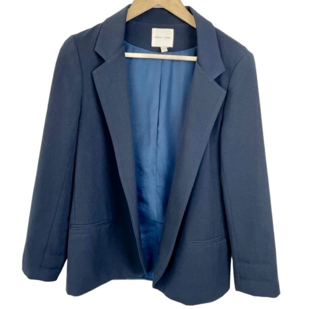 silence + noise Navy Blue Blazer